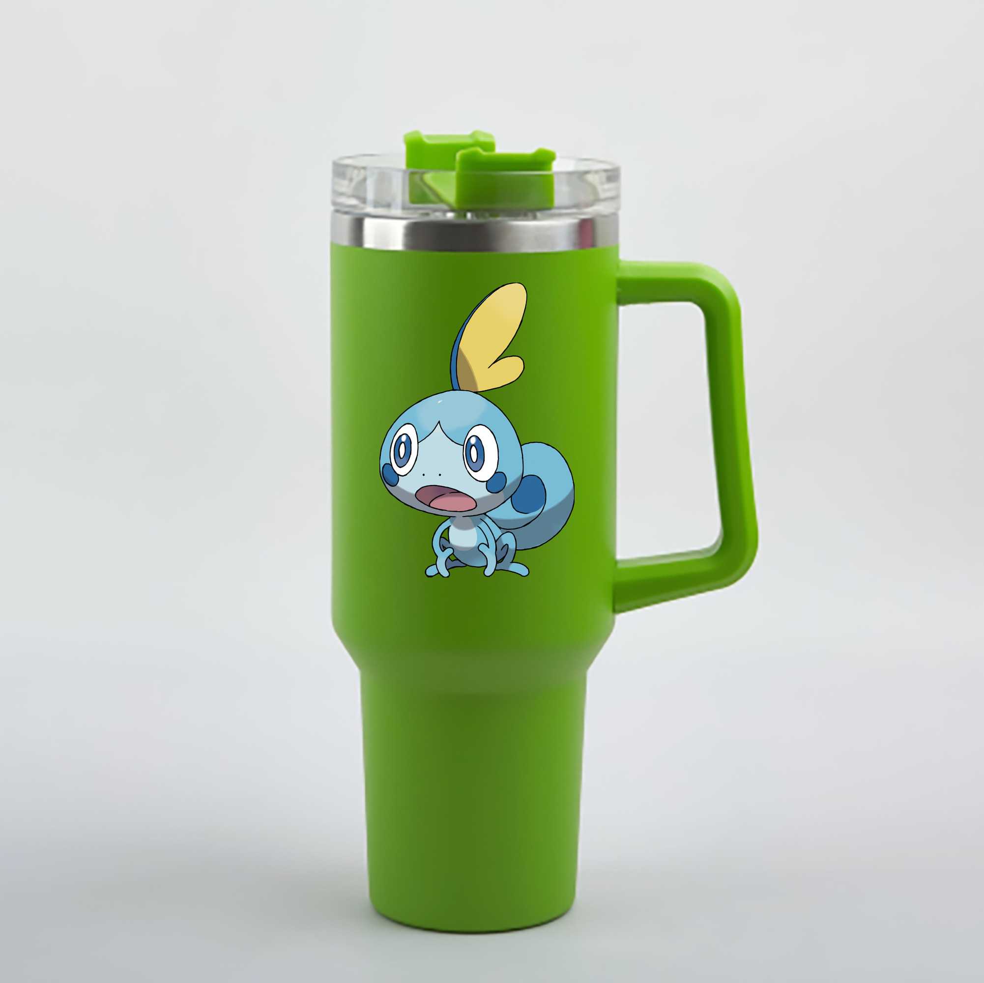 （画像用） ポケットモンスター Pokémon 1200mL車用タンブラー - クリスタルステッカー（プラスチックストロー付き）